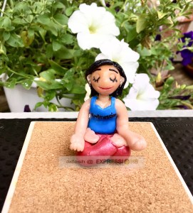 Pammi from Expressions Handcrafts in a Yoga pose!!!